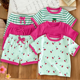 Emerald Green + Rose Red + Light Green