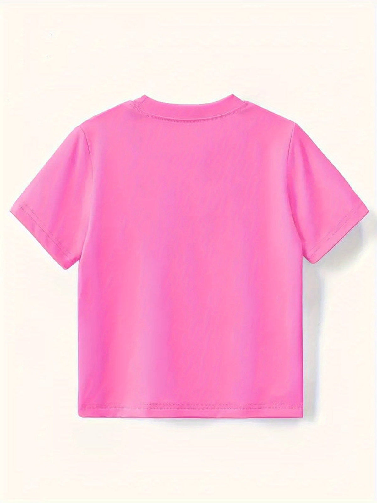 Girls' Casual T-Shirt – Rose Red – view 2