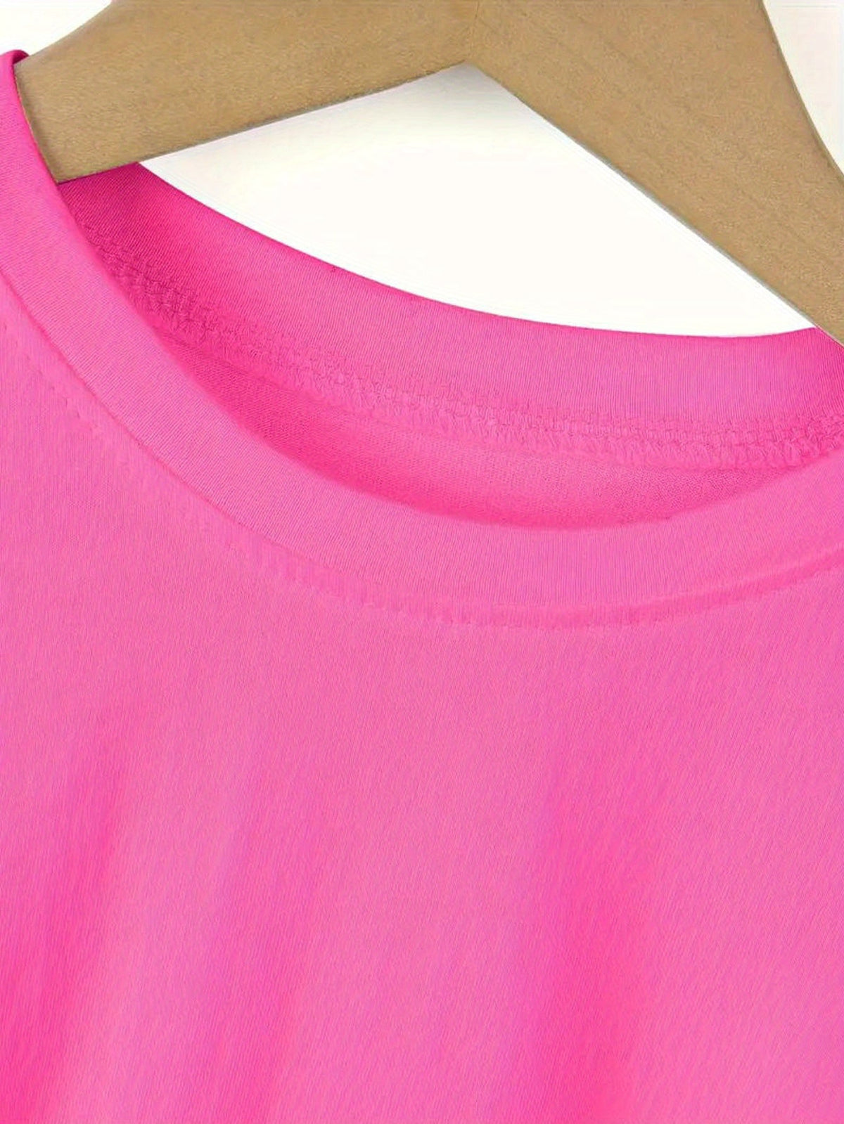 Girls' Casual T-Shirt – Rose Red – view 3
