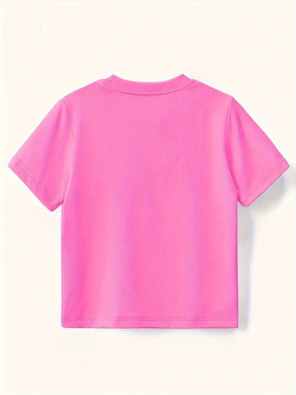 Girls' Casual T-Shirt – Rose Red – view 7