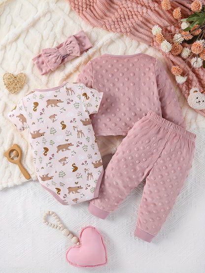 Girls' Clothing Set – Baby Mixed colors Velvet Long-Sleeve Pants – view 2