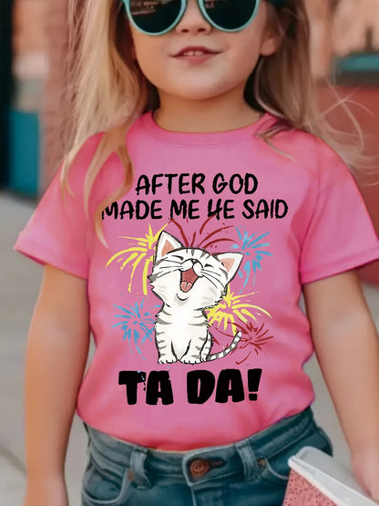 Girls' Cute Kitten T-Shirt - Short Sleeve – view 6