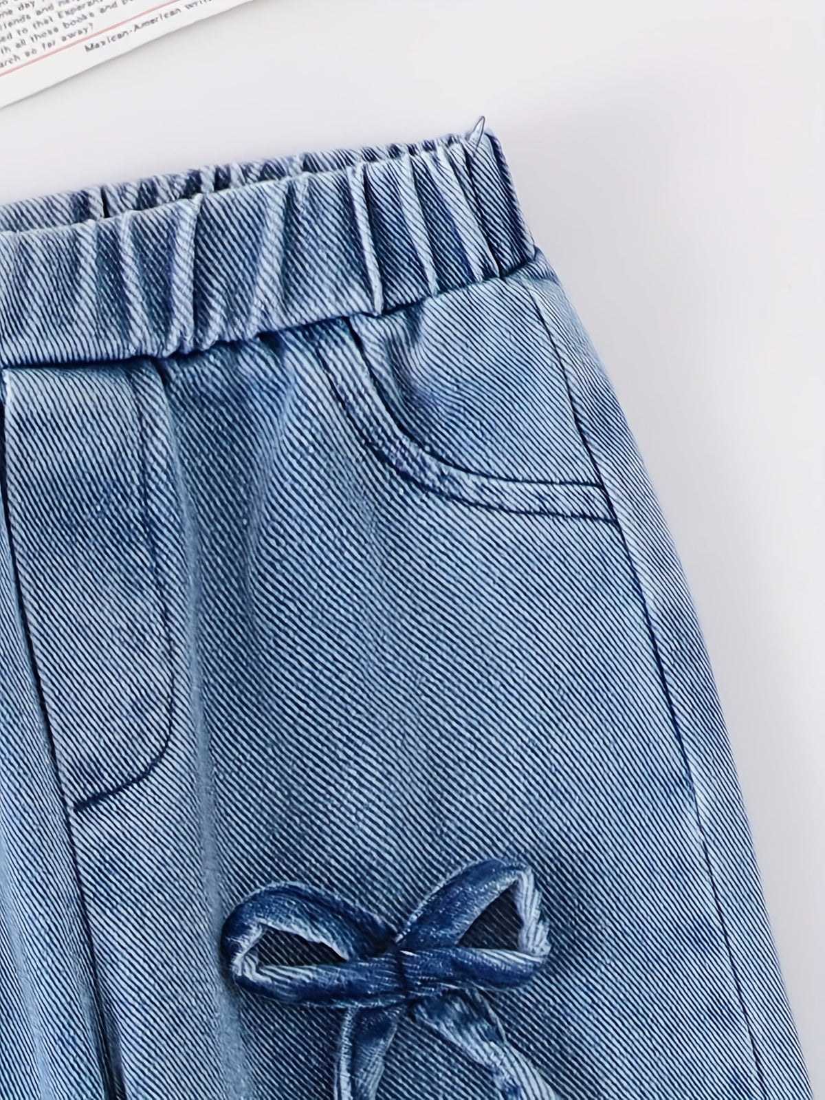 Girls' Denim Outfit Set - Short Sleeve Spring – view 6