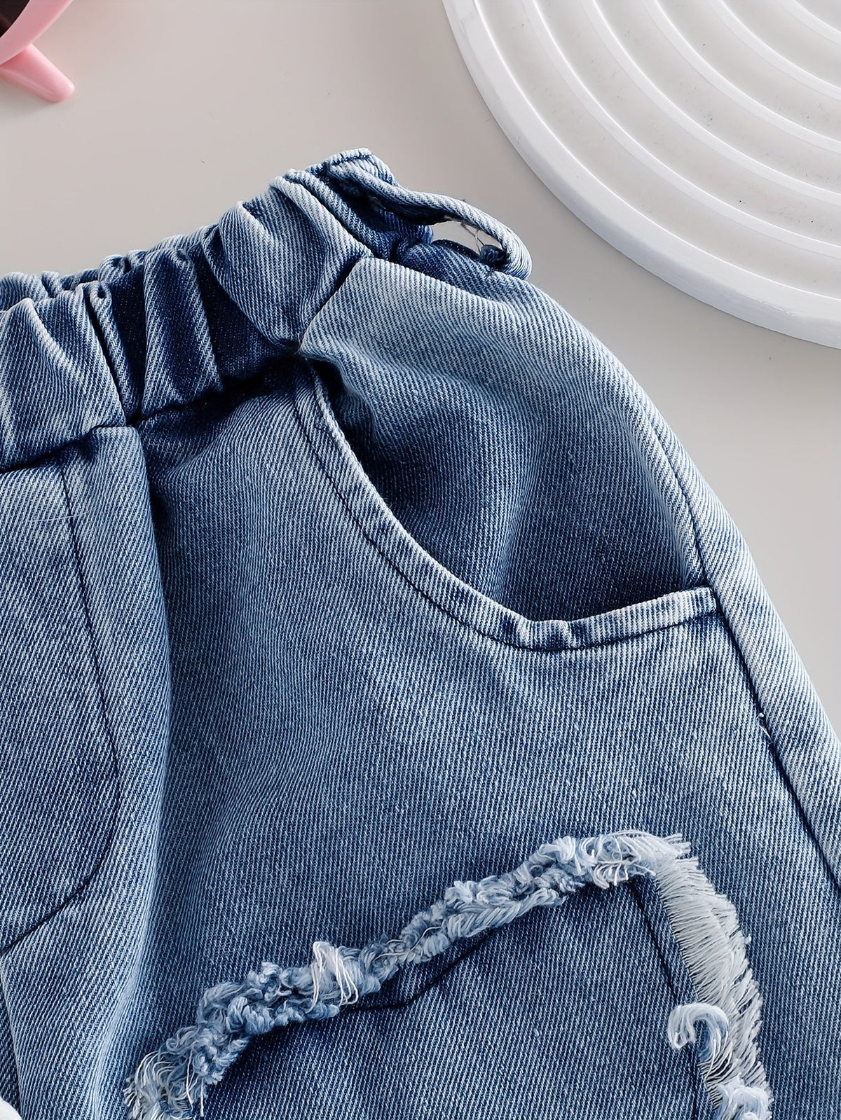 Girls' Denim Outfit Set - Sleeveless Fall – view 6