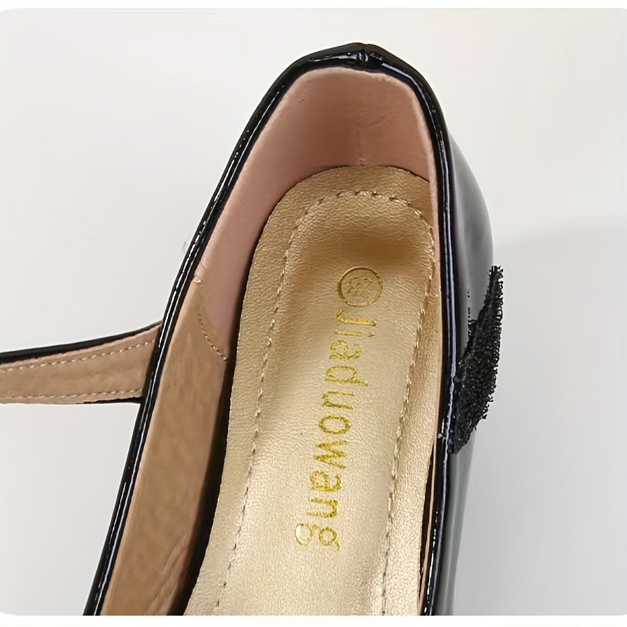Girls Dress Shoes - Breathable Mesh & Non-Slip Sole – Black – view 5