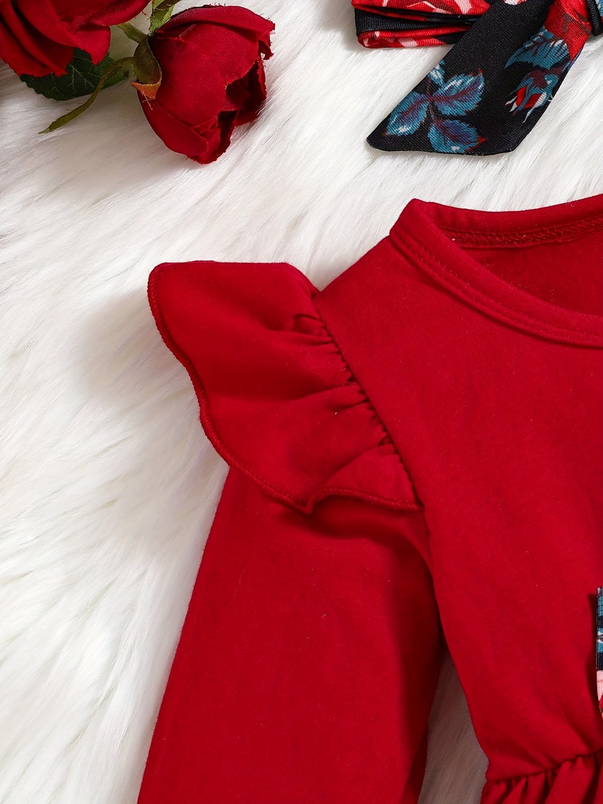 Girls' Floral Outfit Set - Long Sleeve Fall – view 3