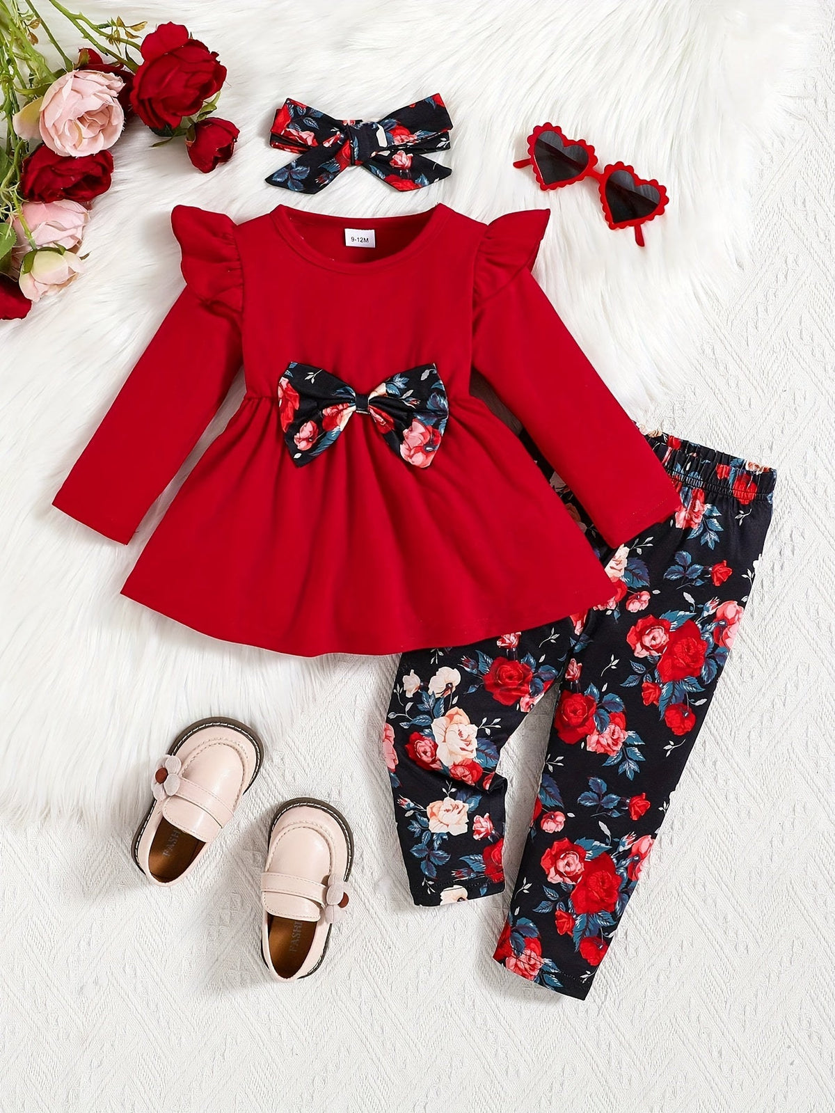 Girls' Floral Outfit Set - Long Sleeve Fall – view 7