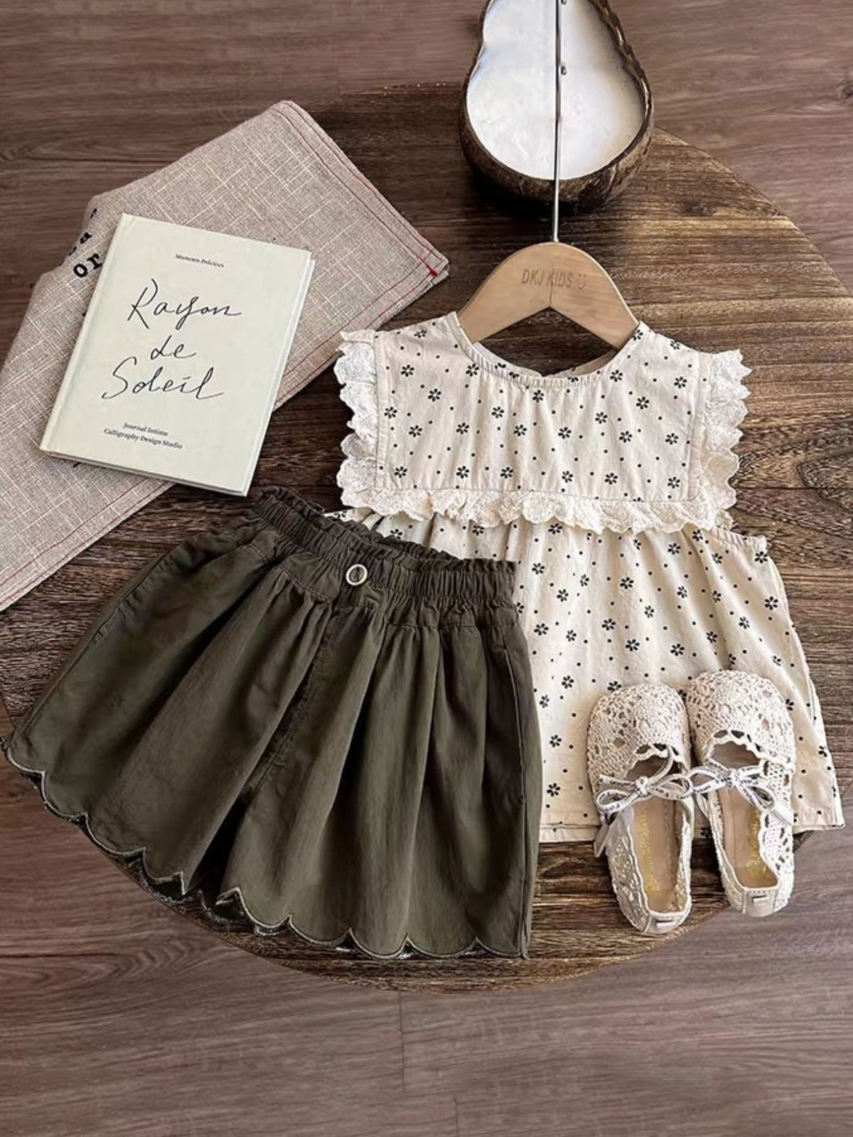Girls' Floral Outfit Set - Sleeveless Summer 0245 – view 7