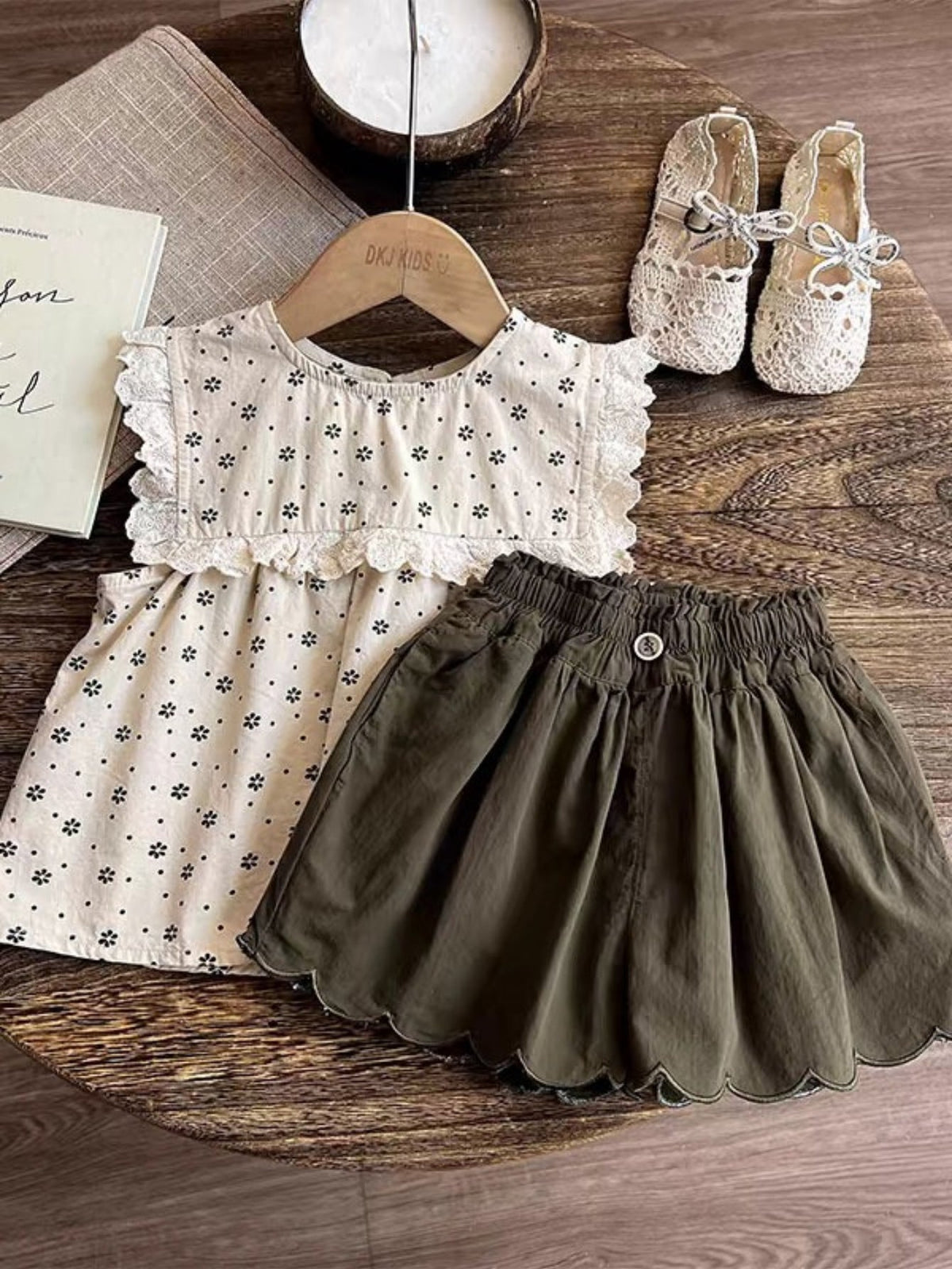 Girls' Floral Outfit Set - Sleeveless Summer 0245 – view 12