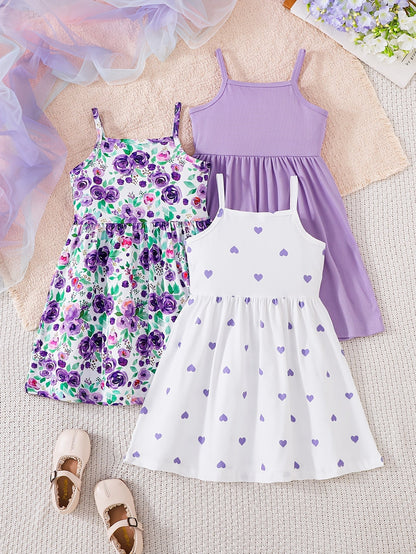 Girls' Floral Outfit Set - Sleeveless Summer 4181 – view 2