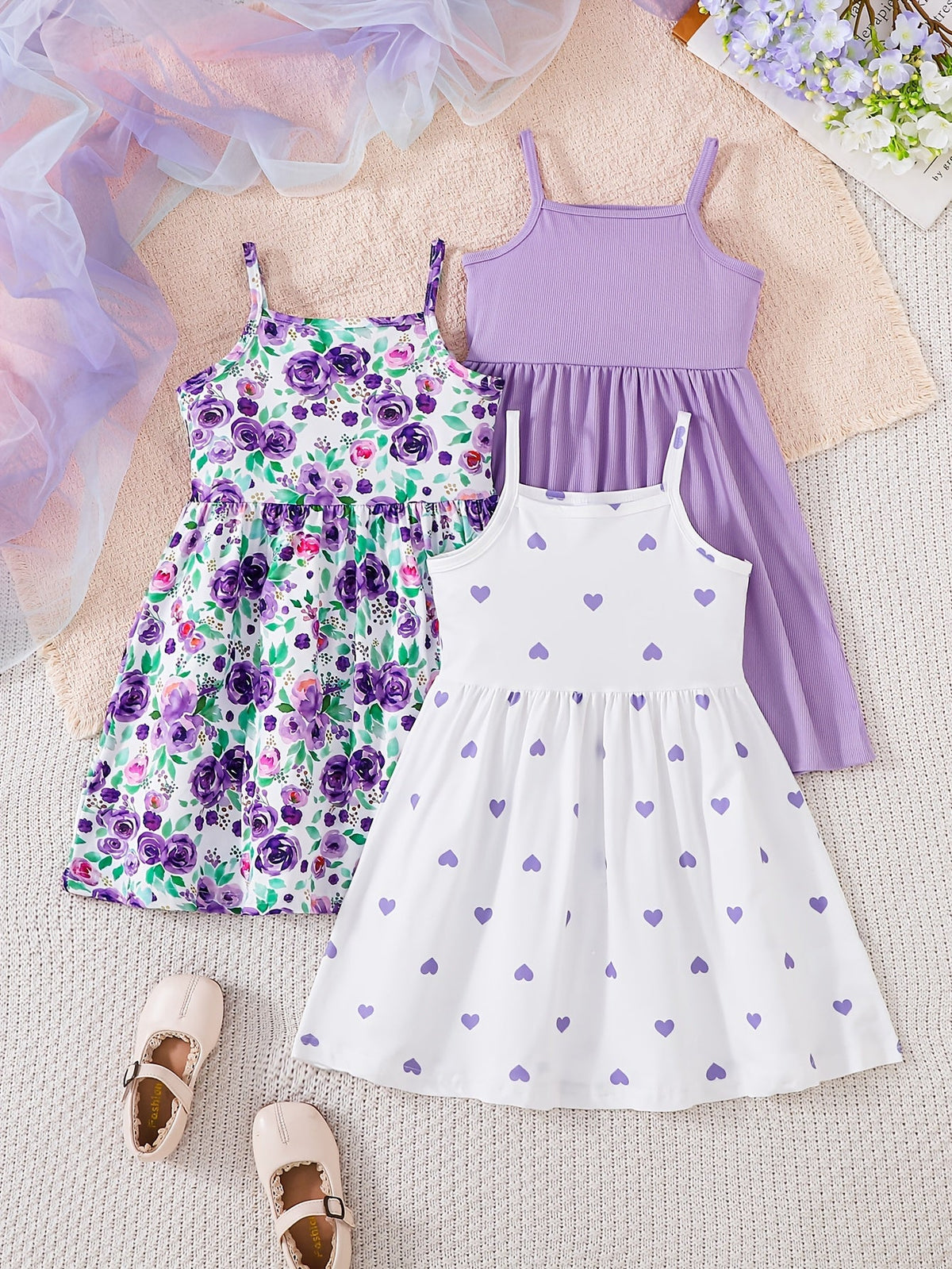 Girls' Floral Outfit Set - Sleeveless Summer 4181 – view 4