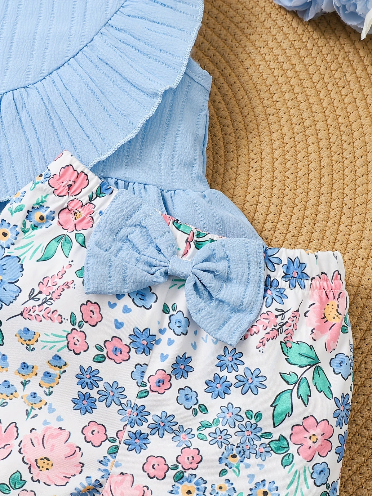 Girls' Floral Outfit Set - Sleeveless Summer – view 13