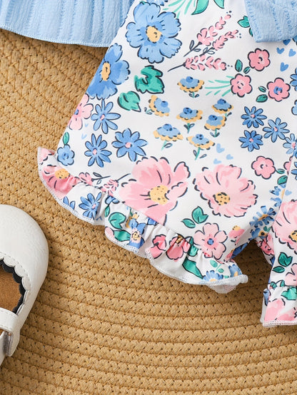 Girls' Floral Outfit Set - Sleeveless Summer – view 14