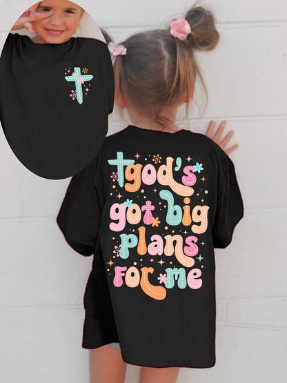 Girls' God's Big Plans T-Shirt - Faith Quote – view 6