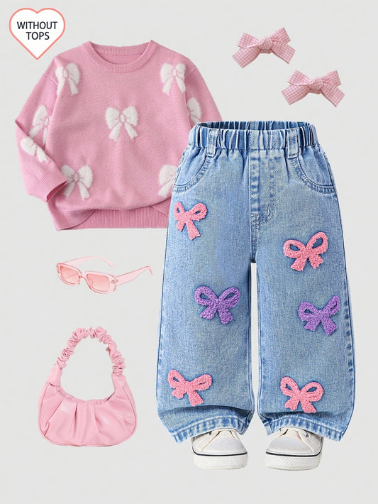 Girls' Jeans – Baby Girl Denim Pants - Winter – Blue option – main product image