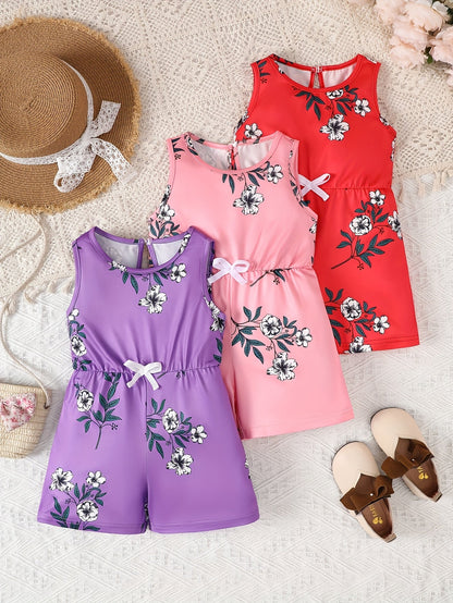 Girls' Jumpsuit Multipack – Girls' Summer Jumpsuits 3-Pack - Floral Styles – view 2