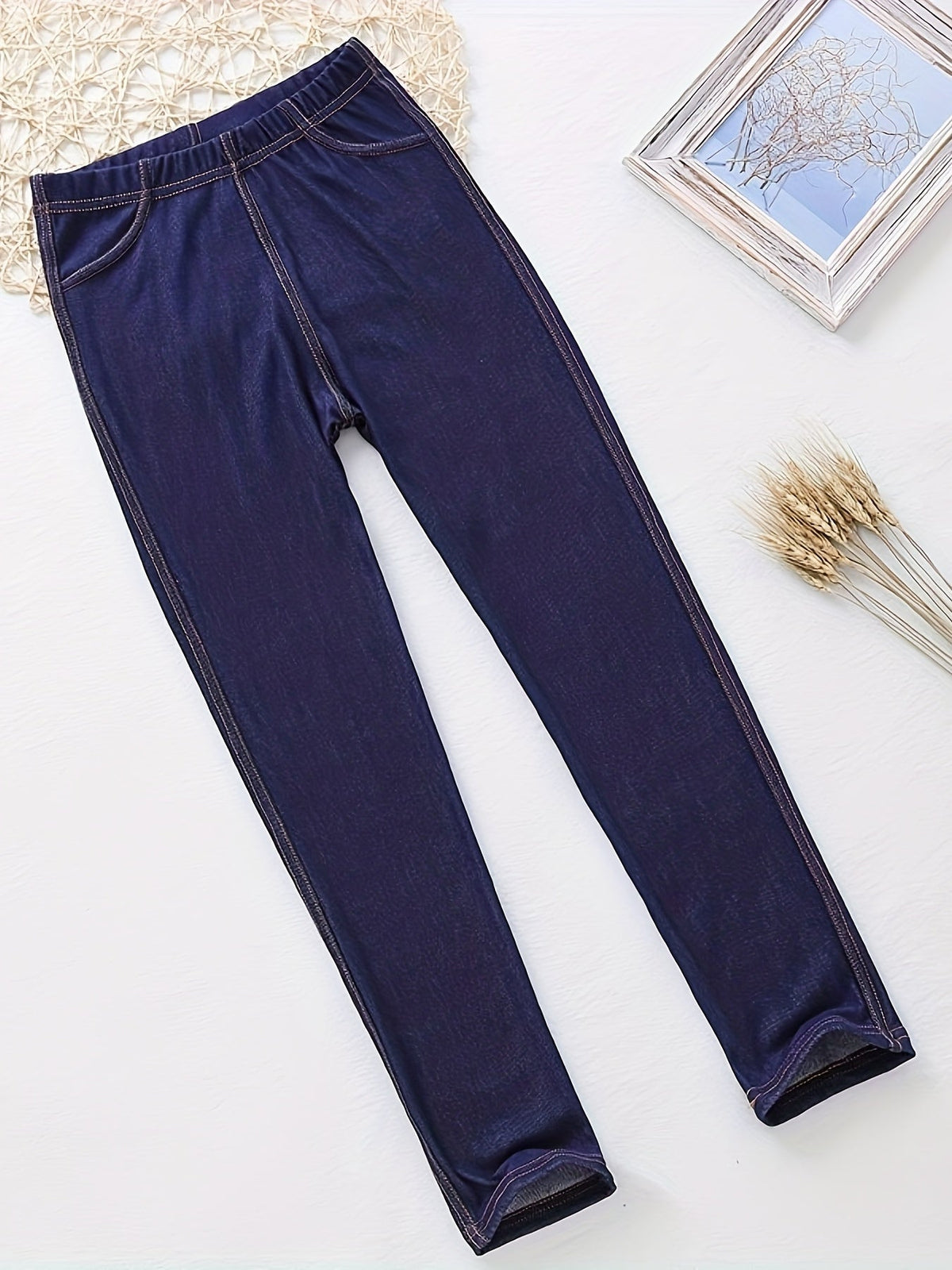 Girls' Leggings – Kids' Denim Pants - Fall – view 7