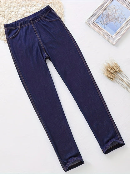 Girls' Leggings – Kids' Denim Pants - Fall – view 7