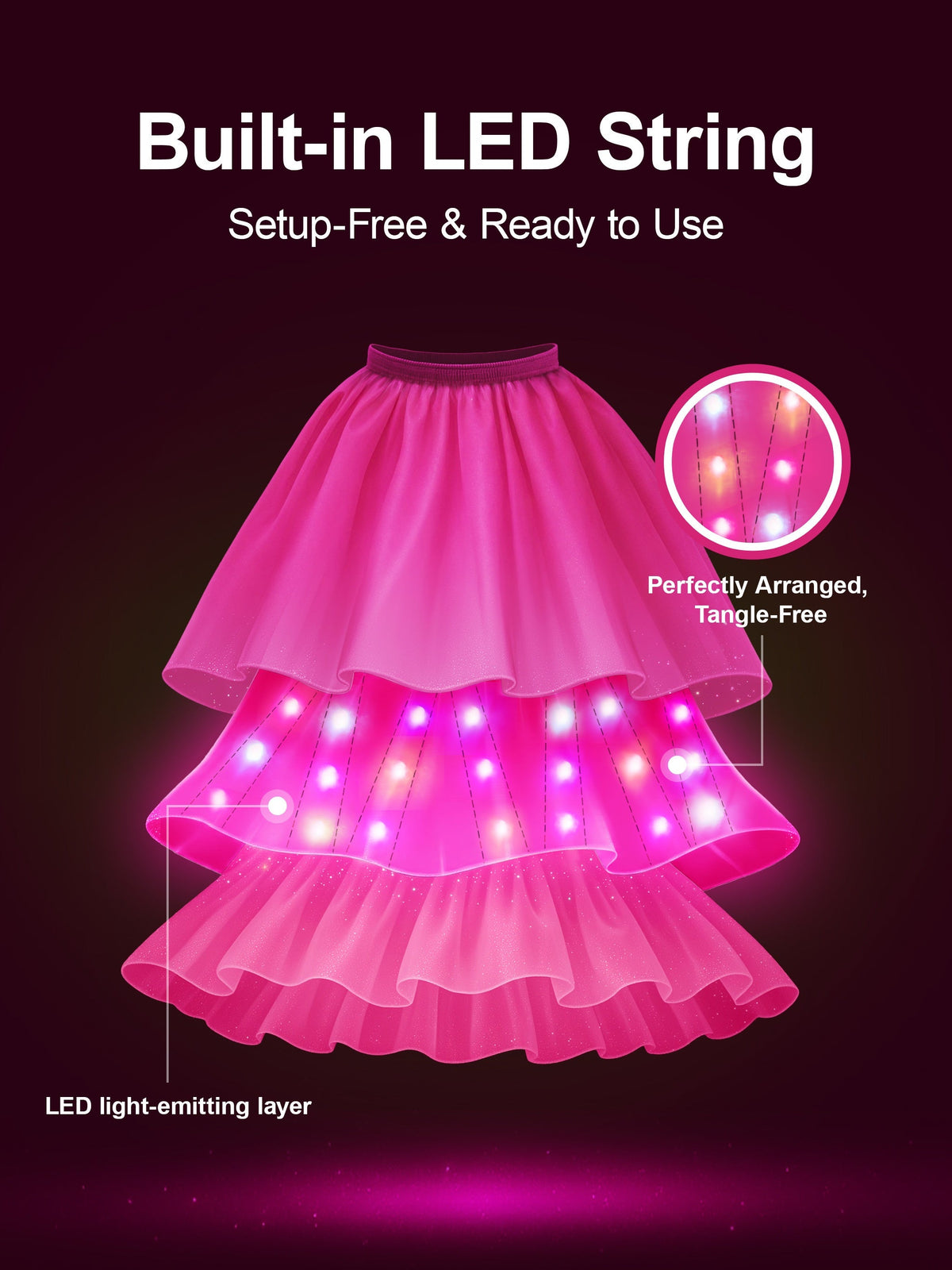 Girls Light-Up Princess Costume - Light-Up LED – view 6