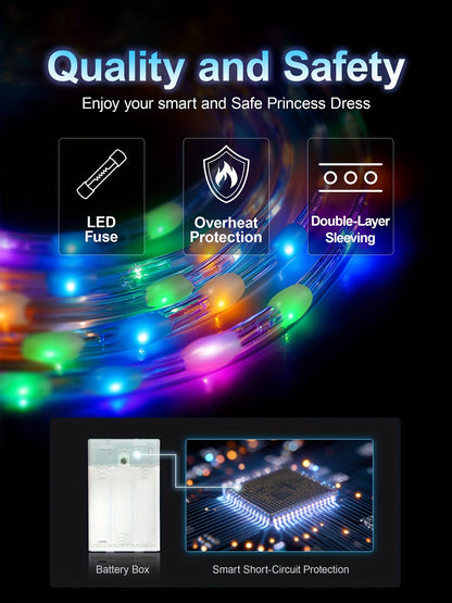 Girls Light-Up Princess Costume - Light-Up LED – view 7