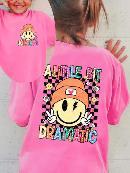 Girls' Little Bit Dramatic T-Shirt - Funny Quote – view 5