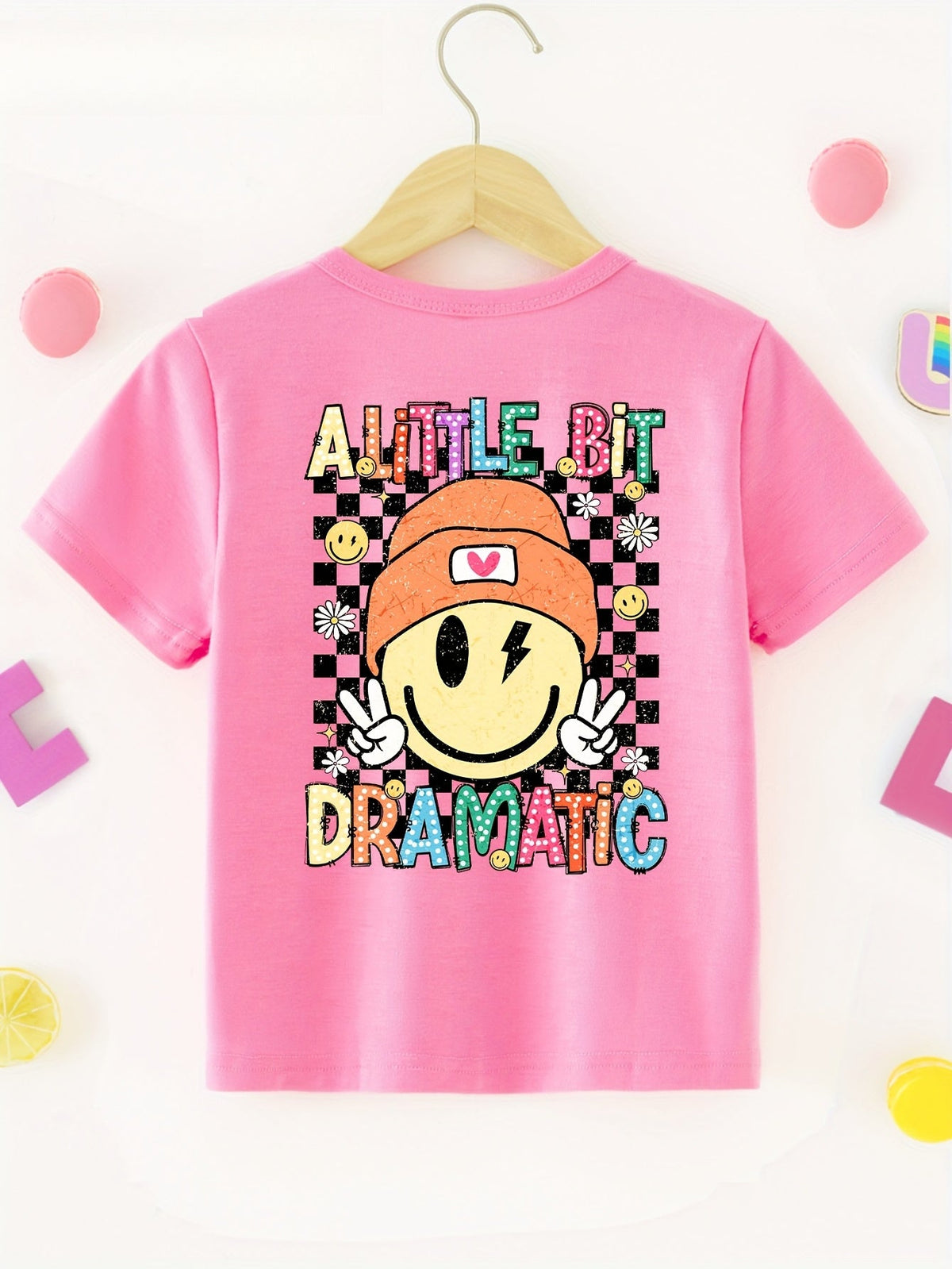 Girls' Little Bit Dramatic T-Shirt - Funny Quote – view 6