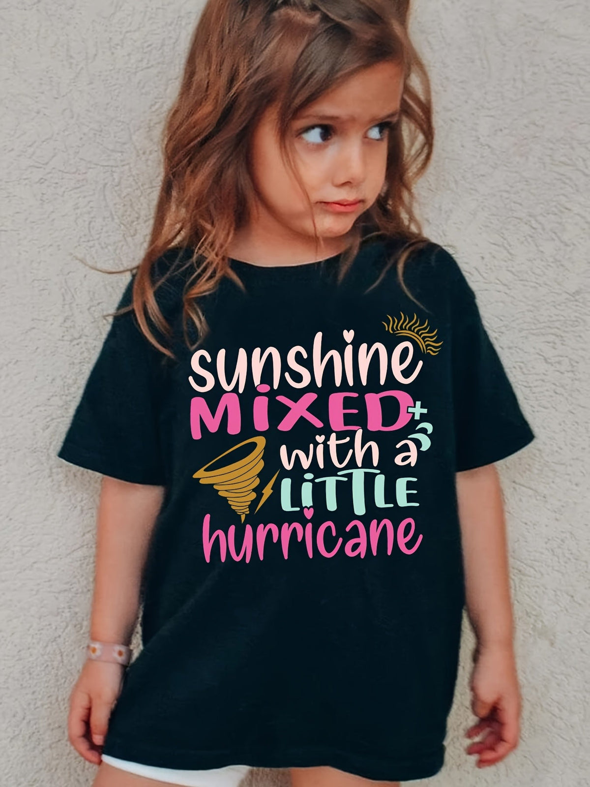 Girls' Little Hurricane T-Shirt - Graphic Quote – view 6