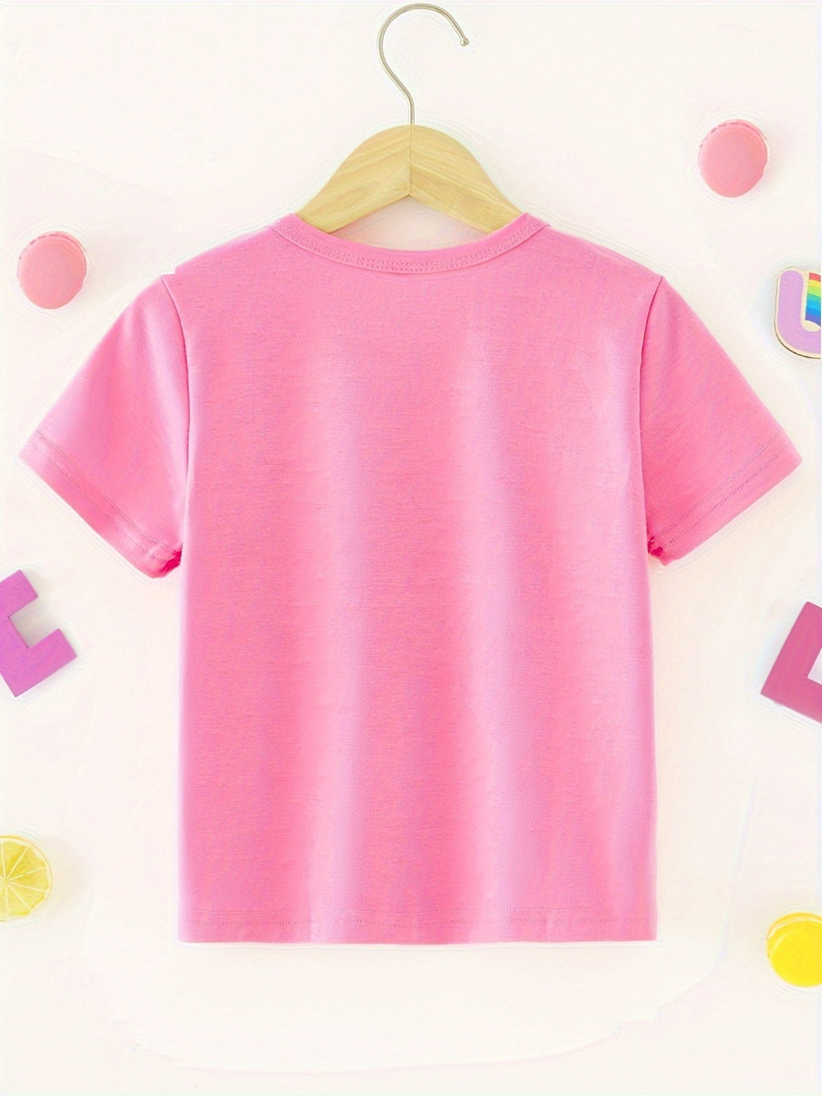 Girls's Graphic Print T-Shirt - Short Sleeve – Girls' Rose Cotton – view 2