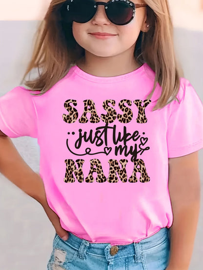 Girls's Graphic Print T-Shirt - Short Sleeve – Girls' Rose Cotton – view 5