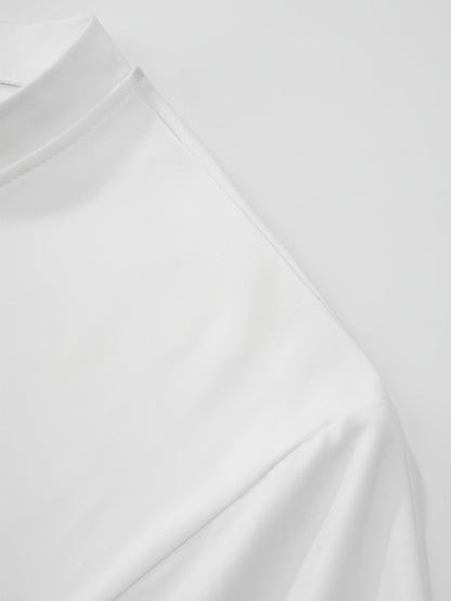 Girls's Graphic Print T-Shirt - Short Sleeve – White – view 4