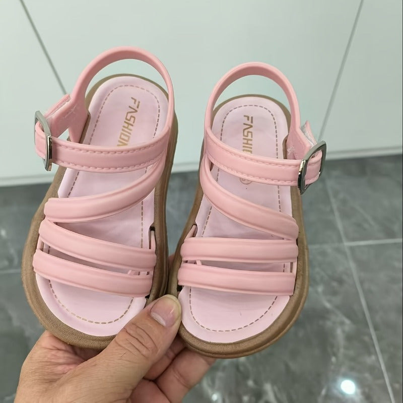 Girls Sandals - Comfort Fit – Black / Pink – view 3