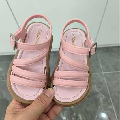 Girls Sandals - Comfort Fit – Black / Pink – view 3