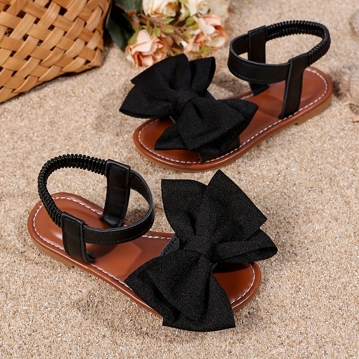 Girls Sandals - Comfort Fit – Black / White – view 8