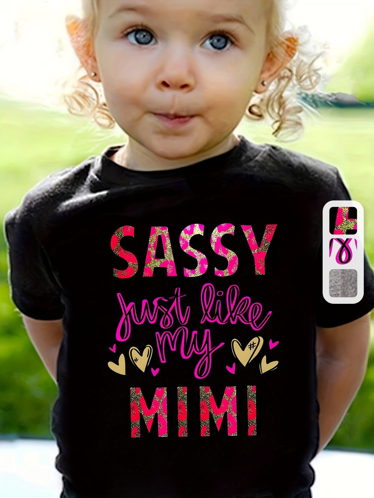 Girls' Sassy Like Mimi T-Shirt - Family Quote – view 6
