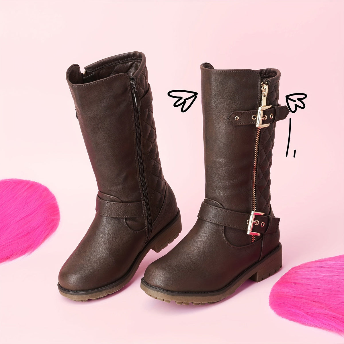 Girls Snow Boots - Non-Slip Sole & Plush Lined – view 4