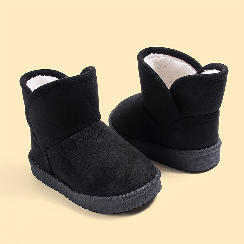 Girls Snow Boots - Plush Lined – Khaki / Black – view 2