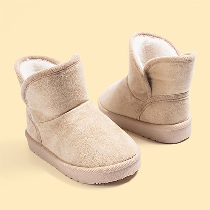 Girls Snow Boots - Plush Lined – Khaki / Black – view 3