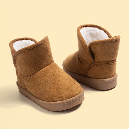 Girls Snow Boots - Plush Lined – Khaki / Black – view 4