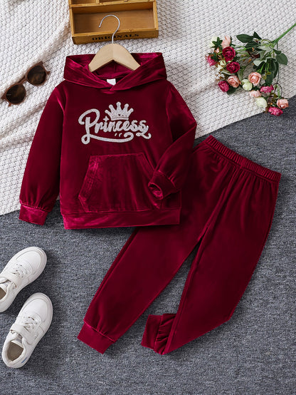 Girls' Solid Color Outfit Set - Long Sleeve Winter 4773 – view 3