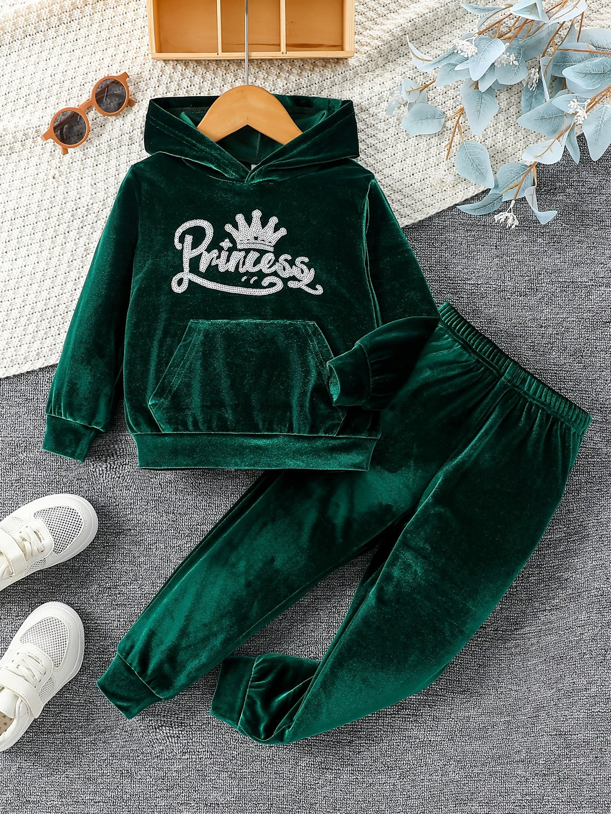 Girls' Solid Color Outfit Set - Long Sleeve Winter 4773 – view 4