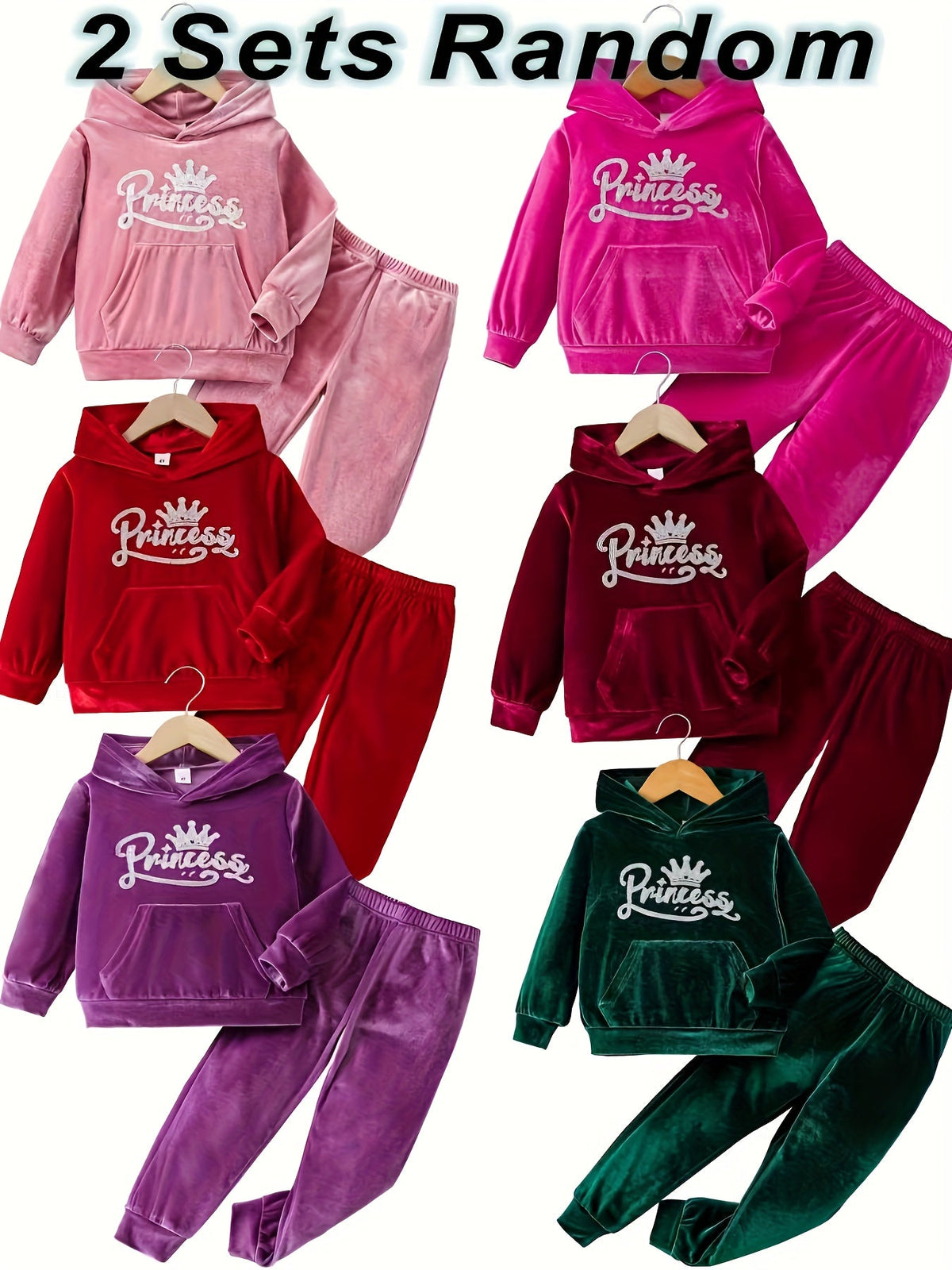 Girls' Solid Color Outfit Set - Long Sleeve Winter 4773 – view 7