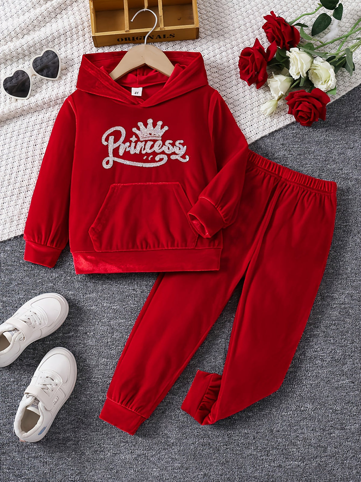 Girls' Solid Color Outfit Set - Long Sleeve Winter 4773 – view 10