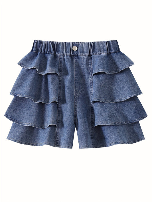 Girls' Summer Shorts – Blue option – main product image