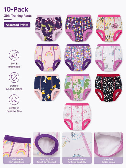 Girls' Training Pants – Girls' Potty Training Underwear - 10-Pack Absorbent – view 4