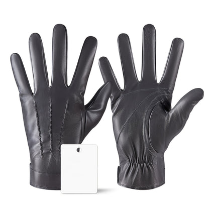 Gloves - Faux Leather Motorcycle Full Finger Warm Riding for Men Women Outdoor - product detail view 17