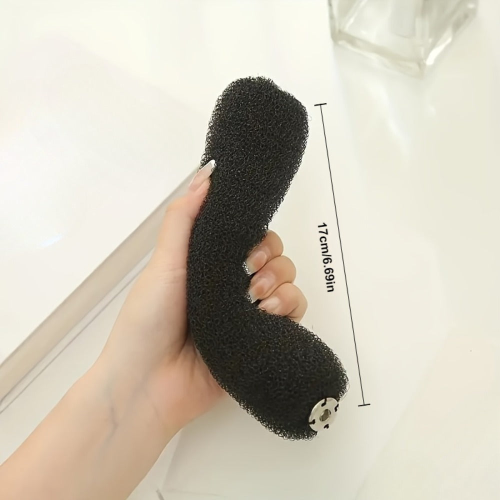Hair Accessories - Bun Maker Headband Set 6pcs Invisible Fluffy Donut Bun Shaper Crown Updo - product detail view 4