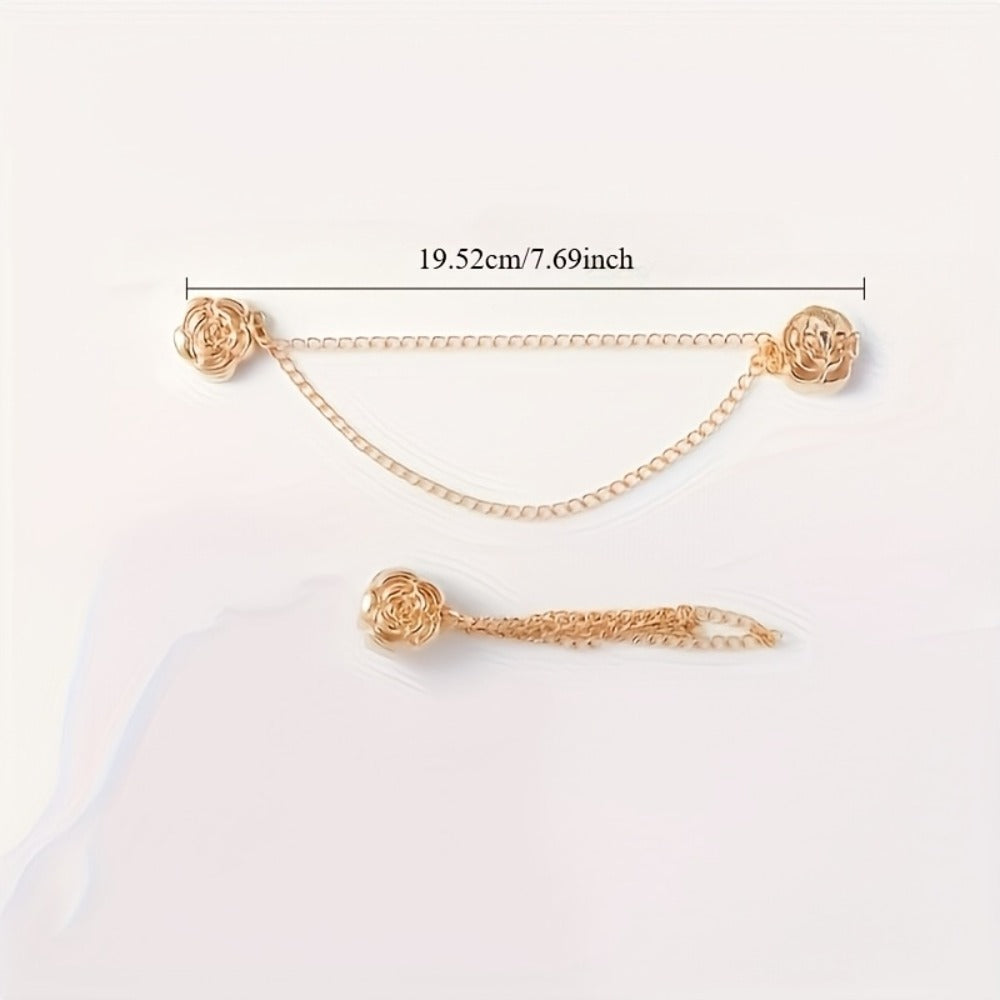 Hair Accessories - Camellia Clips Set for Women 9 Pieces Floral Bobby Pins Elegant Snap - product detail view 10