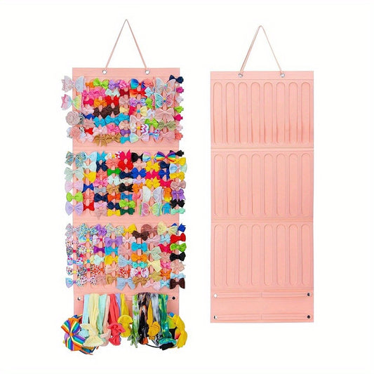 Hair Accessory Organizer - Bow Holder Felt Wall Hanging Storage Bag for Hairpins Bows Clips - main product view