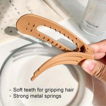 Hair Clips for Women - for 12 Pack Matte Solid Color Side & Bangs , Oval PVC Elegant Barrettes - product detail view 18