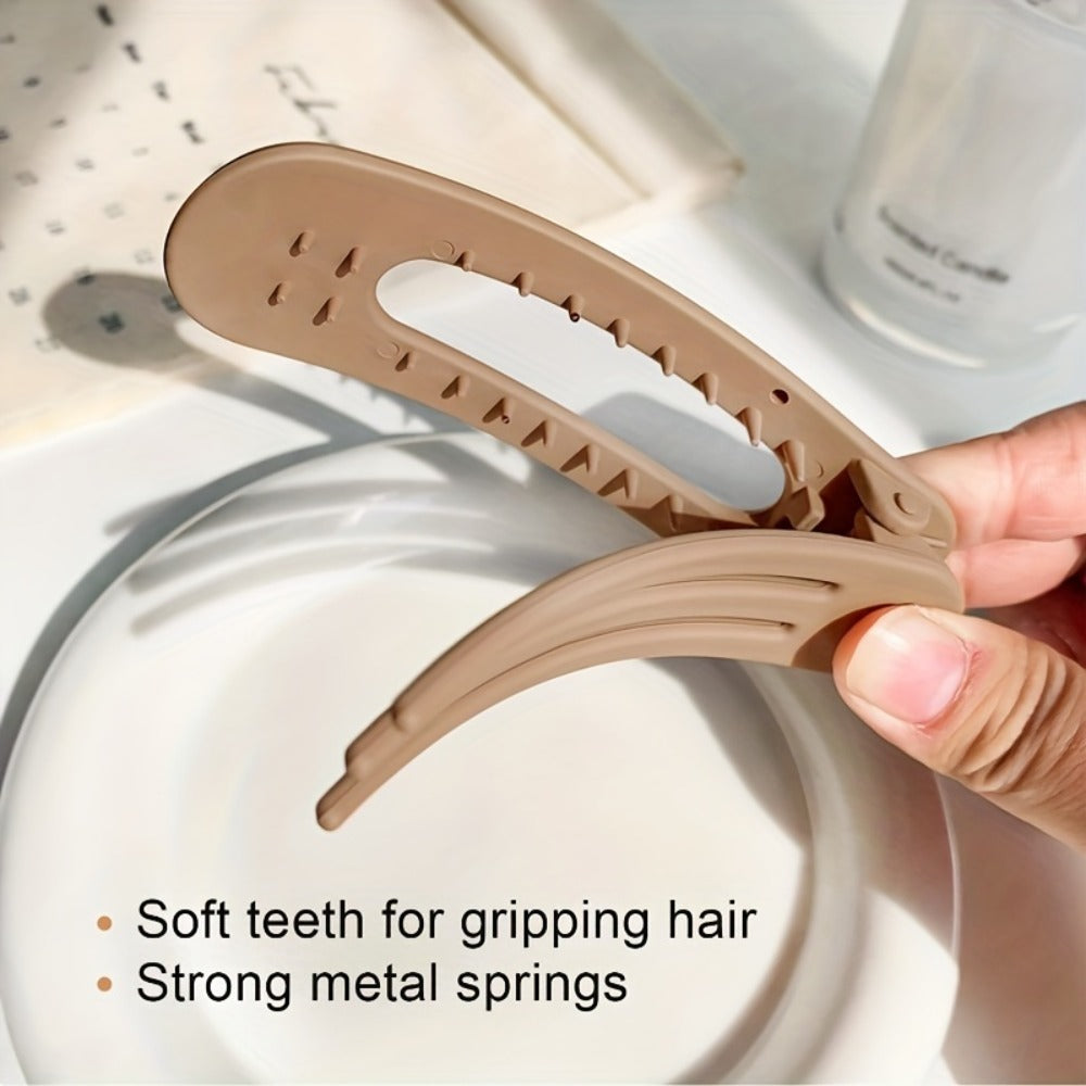 Hair Clips for Women - for 12 Pack Matte Solid Color Side & Bangs , Oval PVC Elegant Barrettes - product detail view 19